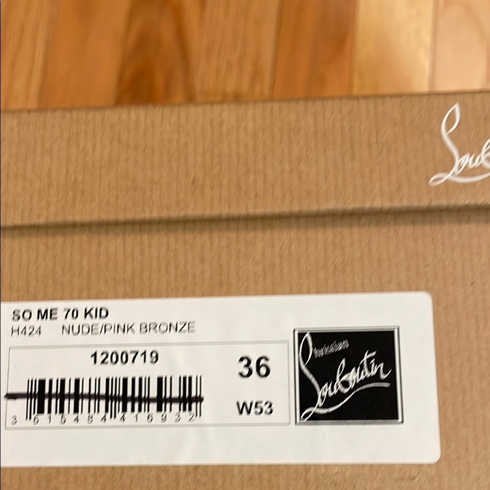 Christian Louboutin Nude Beige Studded Ankle-Strap Heels 36 6 36.5 6.5 - Picture 5 of 8